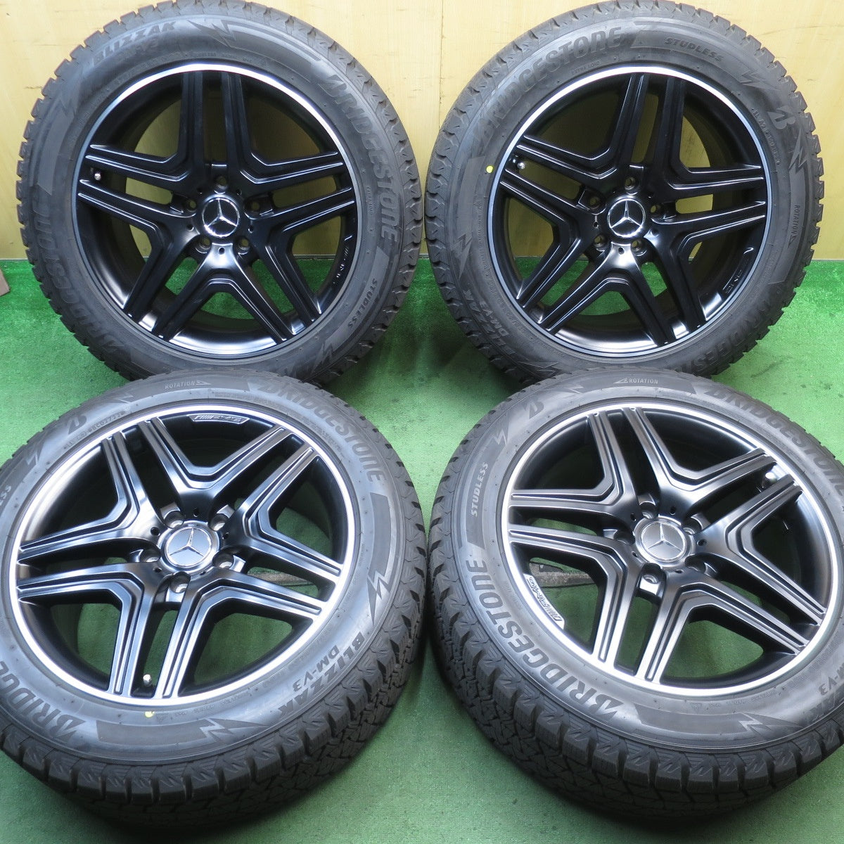 バリ溝！22年！キレイ！9.5分★ベンツ Gクラス W463 G63 純正 AMG 275/50R20 スタッドレス ブリヂストン ブリザック DM-V3 20インチ PCD130/5H★5081103NJス