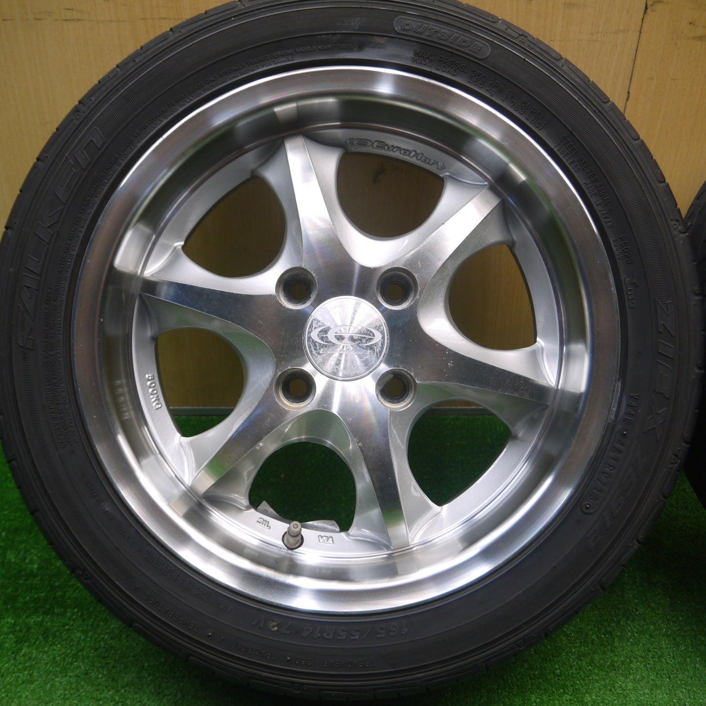 [送料無料] 4本価格★165/55R14 EuroHart ファルケン ジークス ZE912 ユーロハート 14インチ 軽自動車 PCD100/4H★4120206Hノ