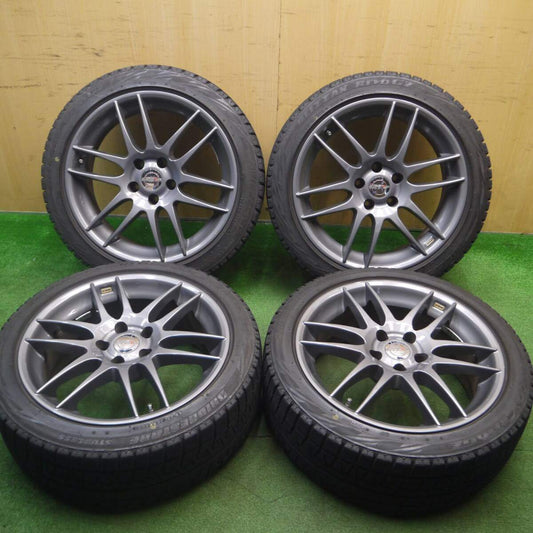 4本★WORK ESPERIO DESIGN 225/45R18 スタッドレス ブリヂストン REVO GZ ワーク エスペリオ PCD114.3/5H★5021807Hス