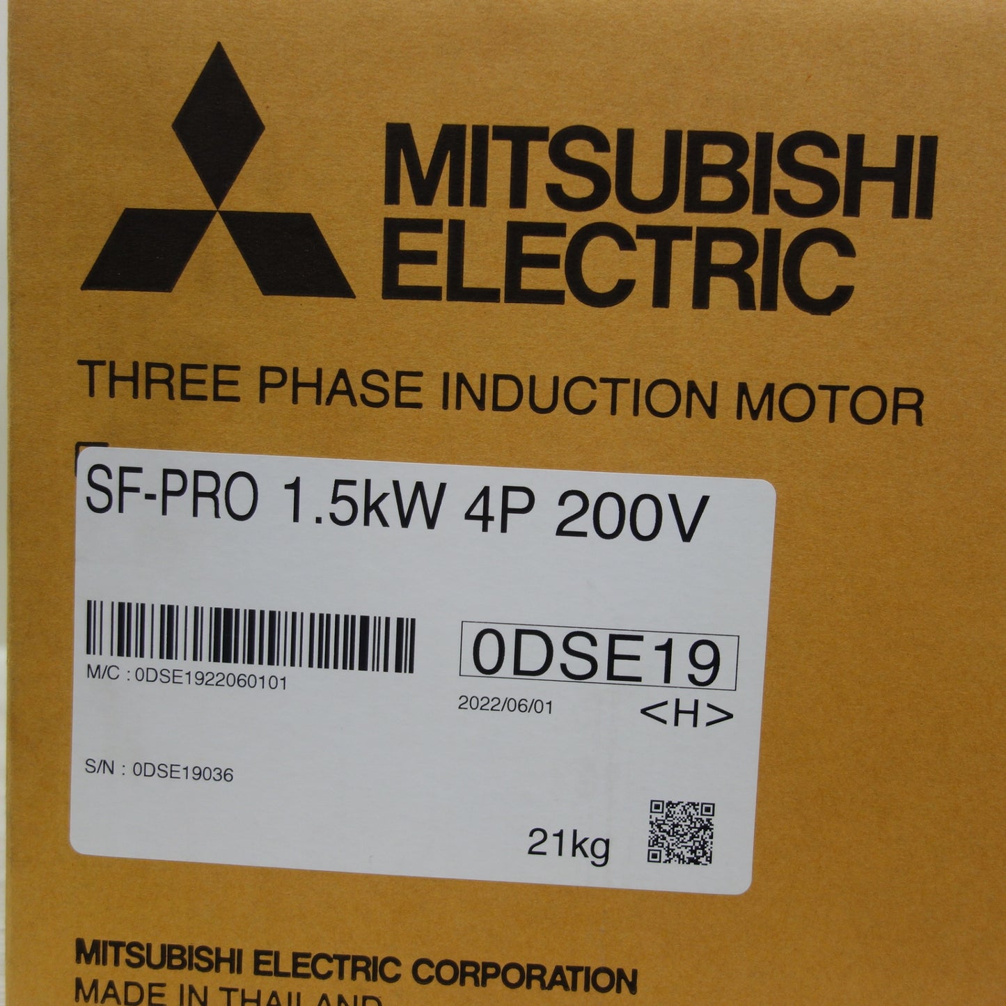 [送料無料] 未使用☆三菱 三相 モーター SF-PRO 屋外形 トップランナー モーター 1.5kW 4P 200V 0DSE19☆