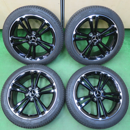 [送料無料] バリ溝！21年！キレイ！9.5分★ベンツ W177 Aクラス 純正 225/45R18 スタッドレス コンチネンタル ノースコンタクト NC6 PCD112/5H★4093004イス