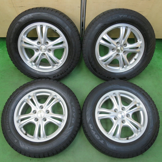 バリ溝！キレイ！9.5分★スタッドレス 205/65R16 トーヨー ウインター トランパス TX WB 社外 アルミ 16インチ PCD114.3/5H★5021509イス