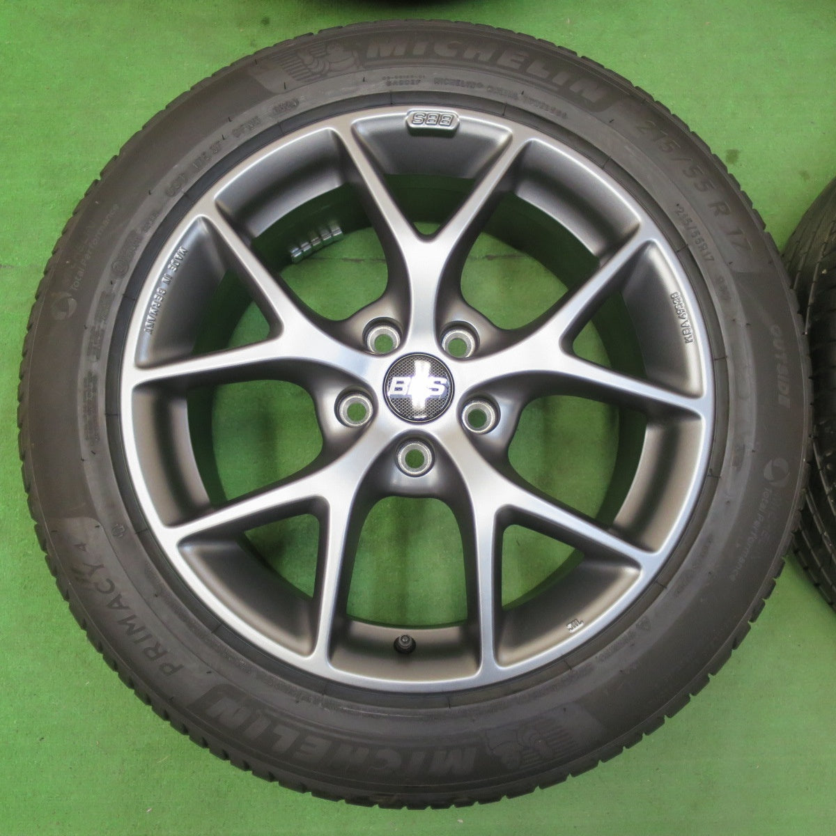 [送料無料] 未使用！24年★ボルボ 等 BBS SR007 KBA49538 215/55R17 ミシュラン プライマシー4 17インチ PCD108/5H★4101302イノ