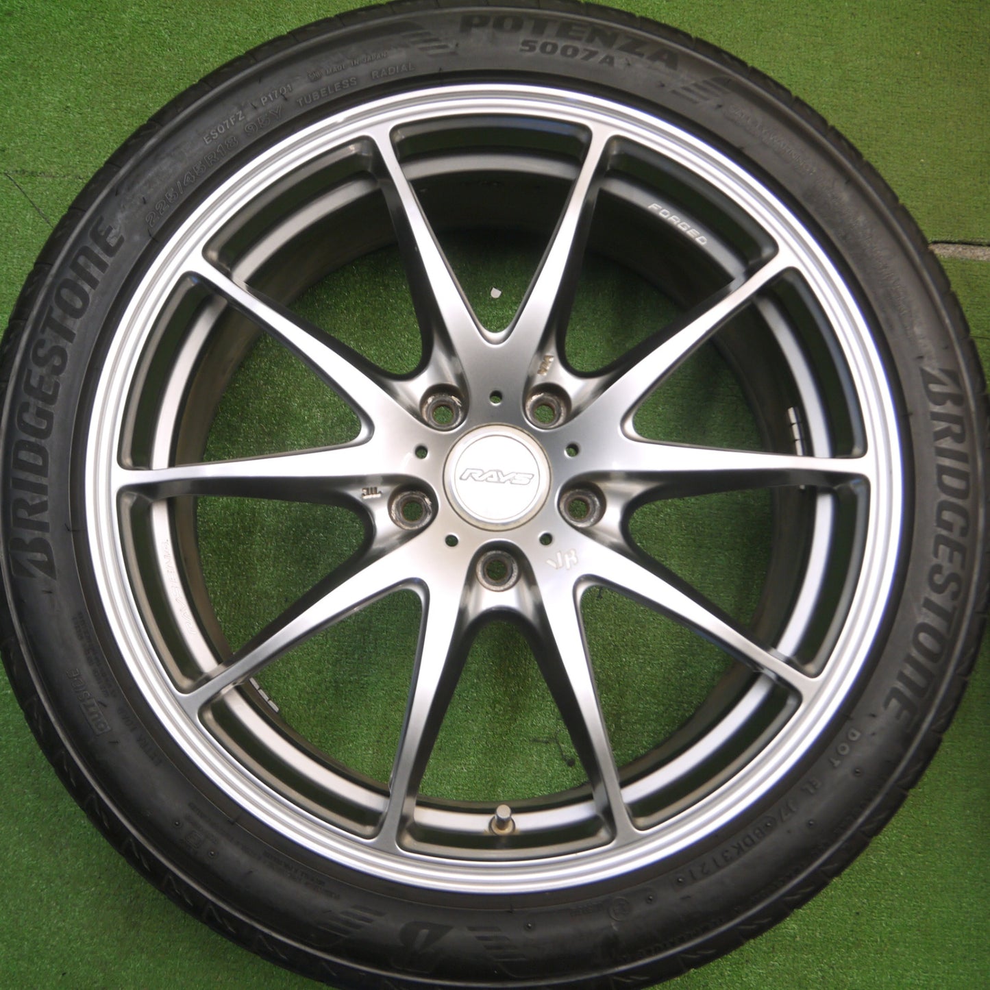 [送料無料] キレイ！21年★RAYS VR G25 鍛造 225/45R18 245/40R18 ブリヂストン ポテンザ S007A レイズ 18インチ PCD114.3/5H★5013113Hノ