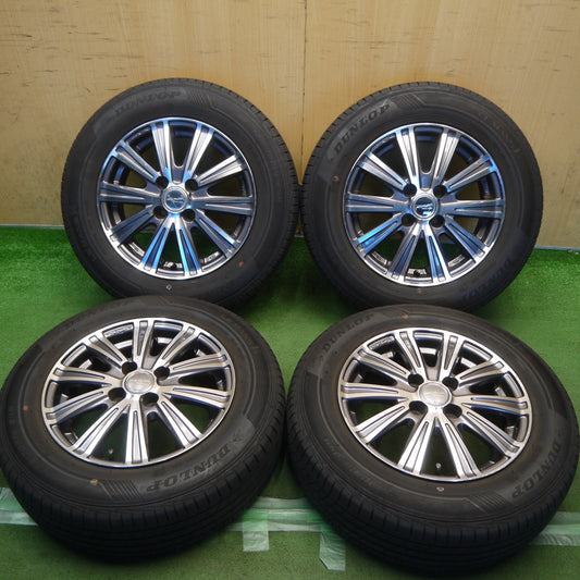 バリ溝！24年！8.5分◎175/70R14 ダンロップ LE MANS V+ SMACK ENKEI スマック エンケイ ルマン 5+ 14インチ PCD100/4H◎6100202Hノ