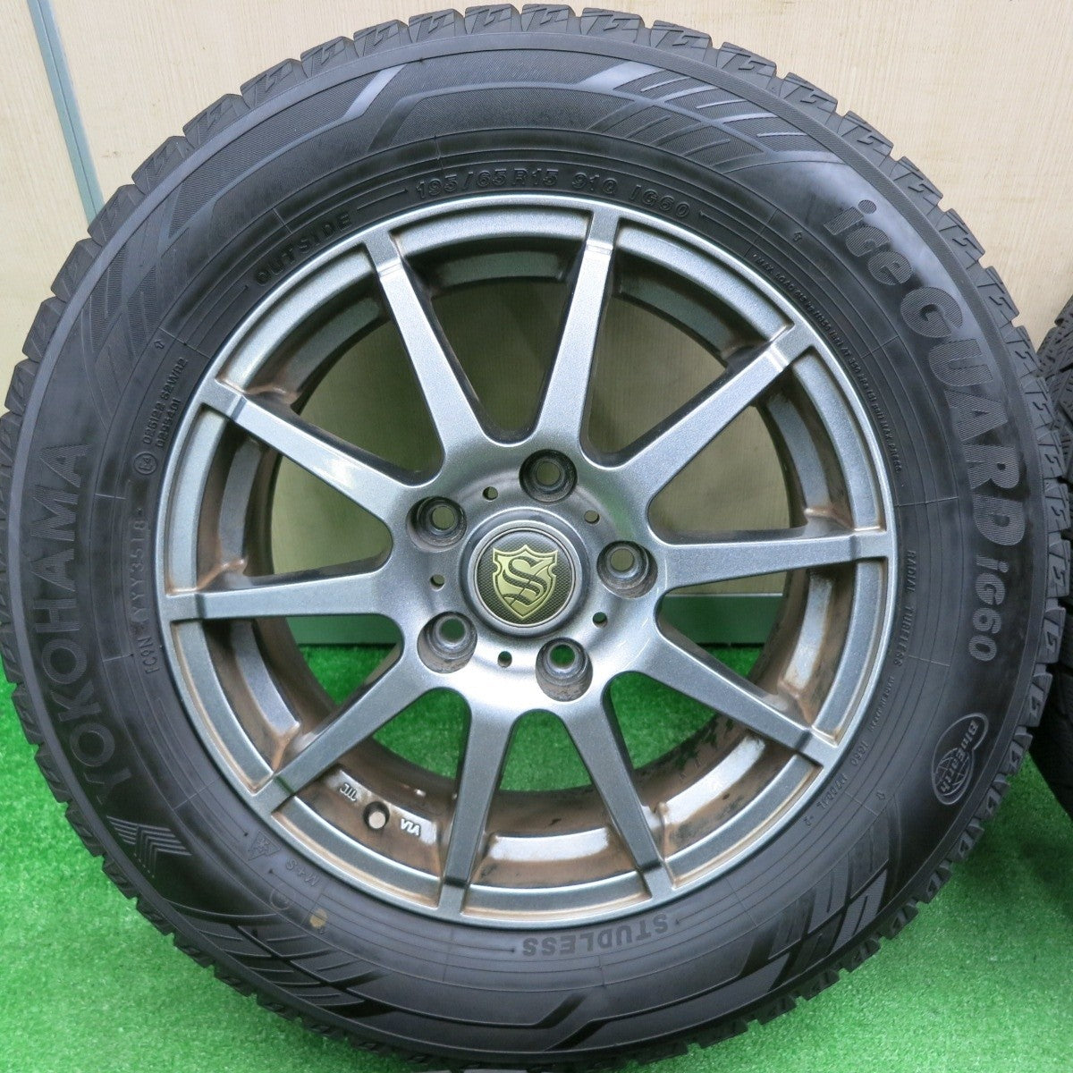 4本価格★スタッドレス 195/65R15 ヨコハマ アイスガード iG60 社外 アルミ 15インチ PCD114.3/5H★4111301TNス
