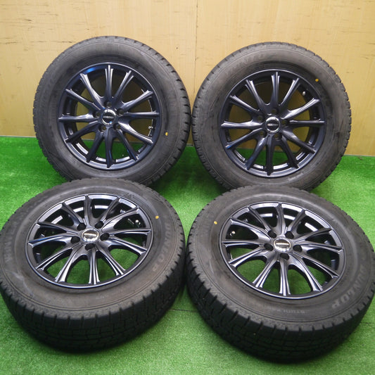 [送料無料] バリ溝！20年！キレイ！9.5分★プリウス 等 195/65R15 スタッドレス ダンロップ ウインターマックス WM02 WAREN ヴァーレン 15インチ PCD100/5H★4092002Hス