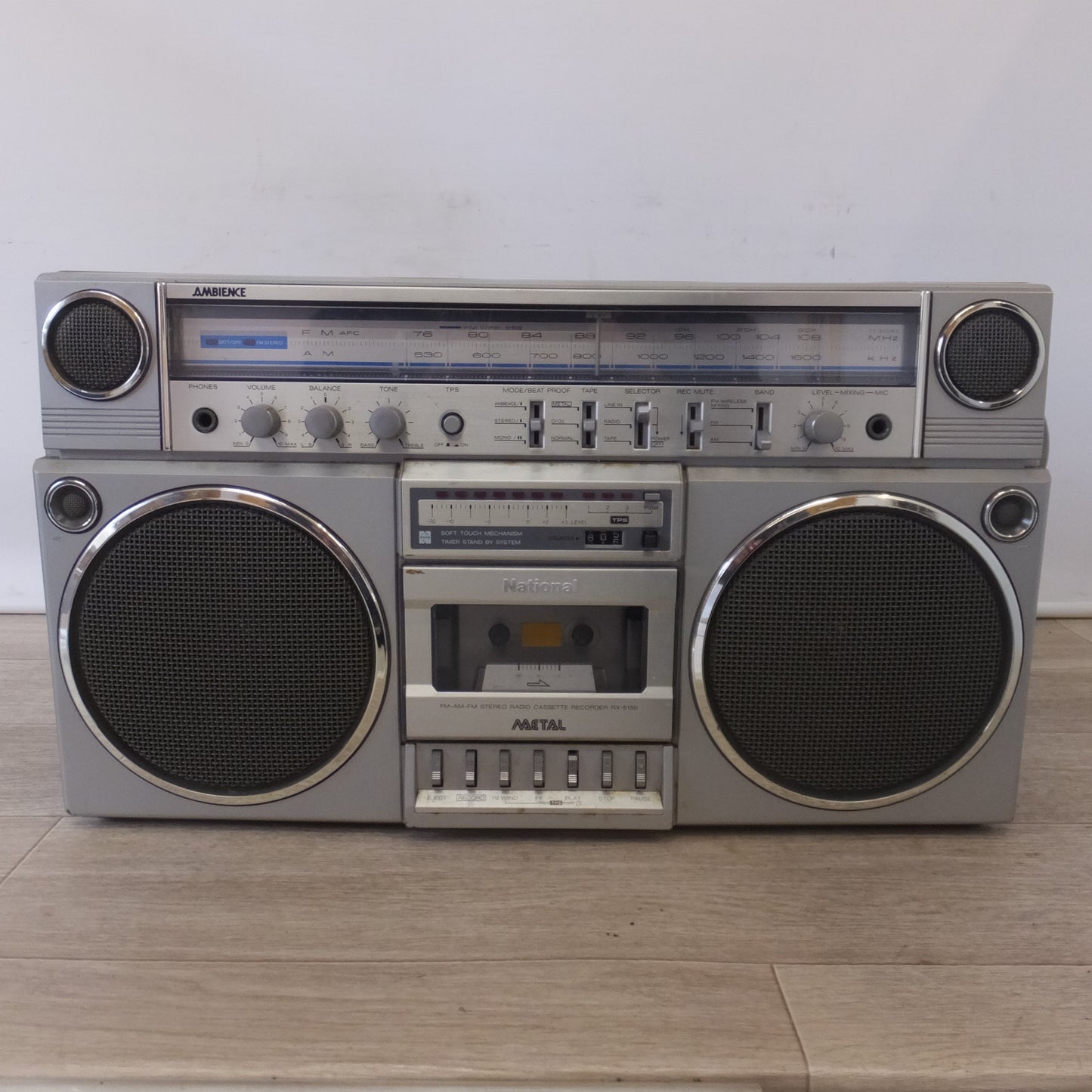 [送料無料] ★松下 ナショナル National ラジカセ Radio Cassette Recorder RX-5150　AC100V 50/60Hz　昭和レトロ アンティーク★