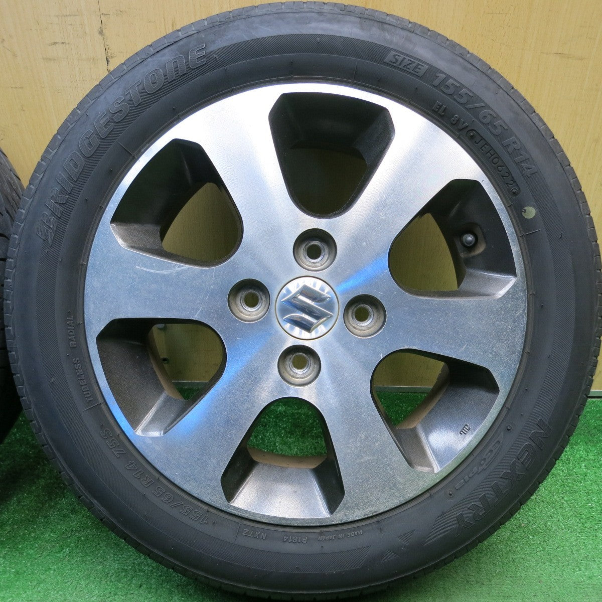 4本価格！22年★スズキ MH22S ワゴンR 純正 155/65R14 ブリヂストン ネクストリー エコピア 14インチ PCD100/4H★6022606HAノ