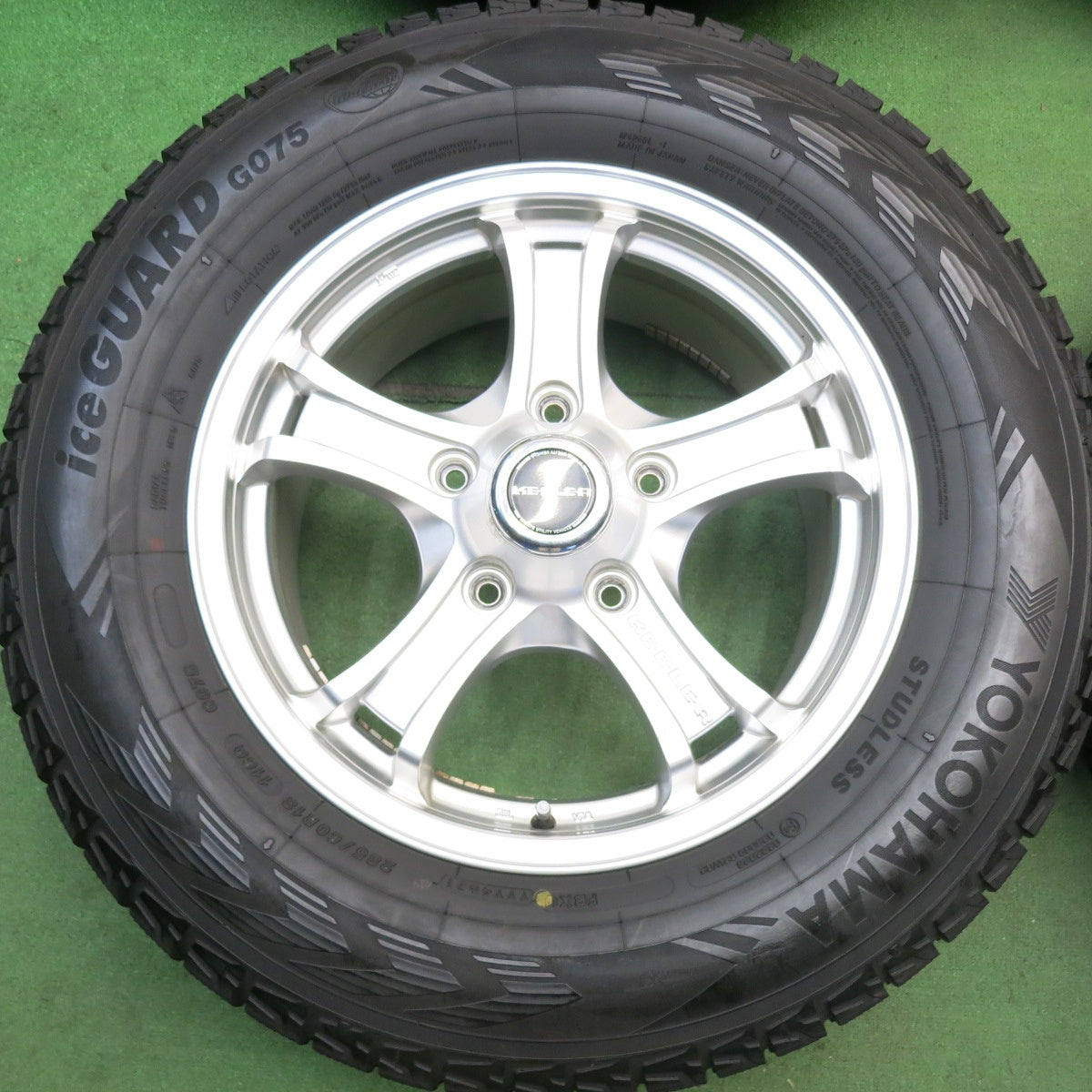 バリ溝！キレイ！9分★ランクル 等 KEELER FORCE 285/60R18 スタッドレス ヨコハマ アイスガード G075 キーラー フォース 18インチ PCD150/5H★6041909HAス