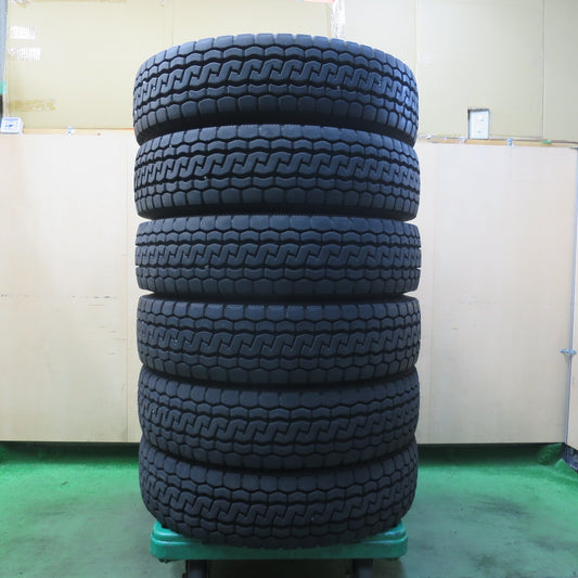 バリ溝！25年！9.5分！6本★トラック タイヤ 205/85R16 117/115N ブリヂストン エコピア M812 ミックス オールシーズン 16インチ★5102309イスタ