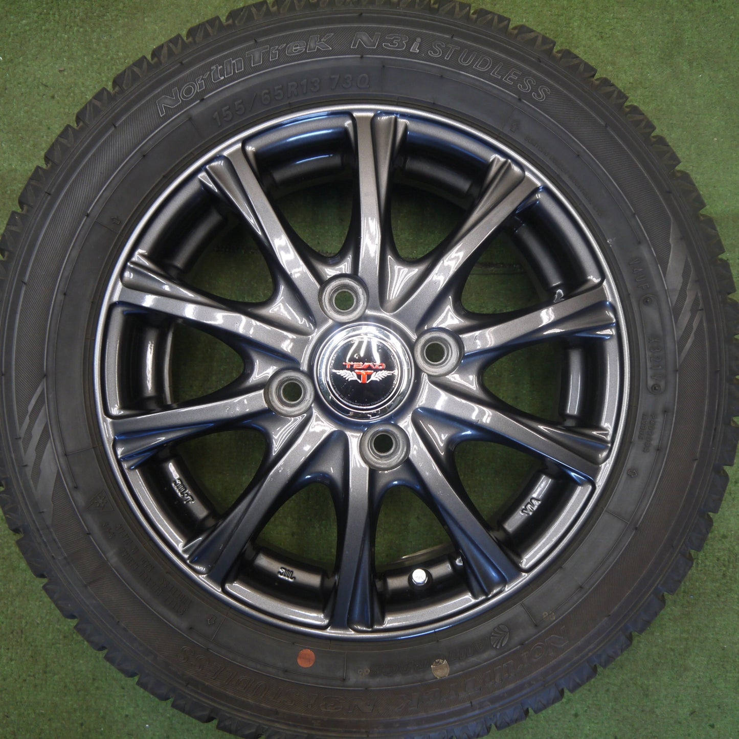 バリ溝！キレイ！9分★スタッドレス 155/65R13 オートバックス ノーストレック N3i TEAD テッド 13インチ PCD100/4H★6060101Hス