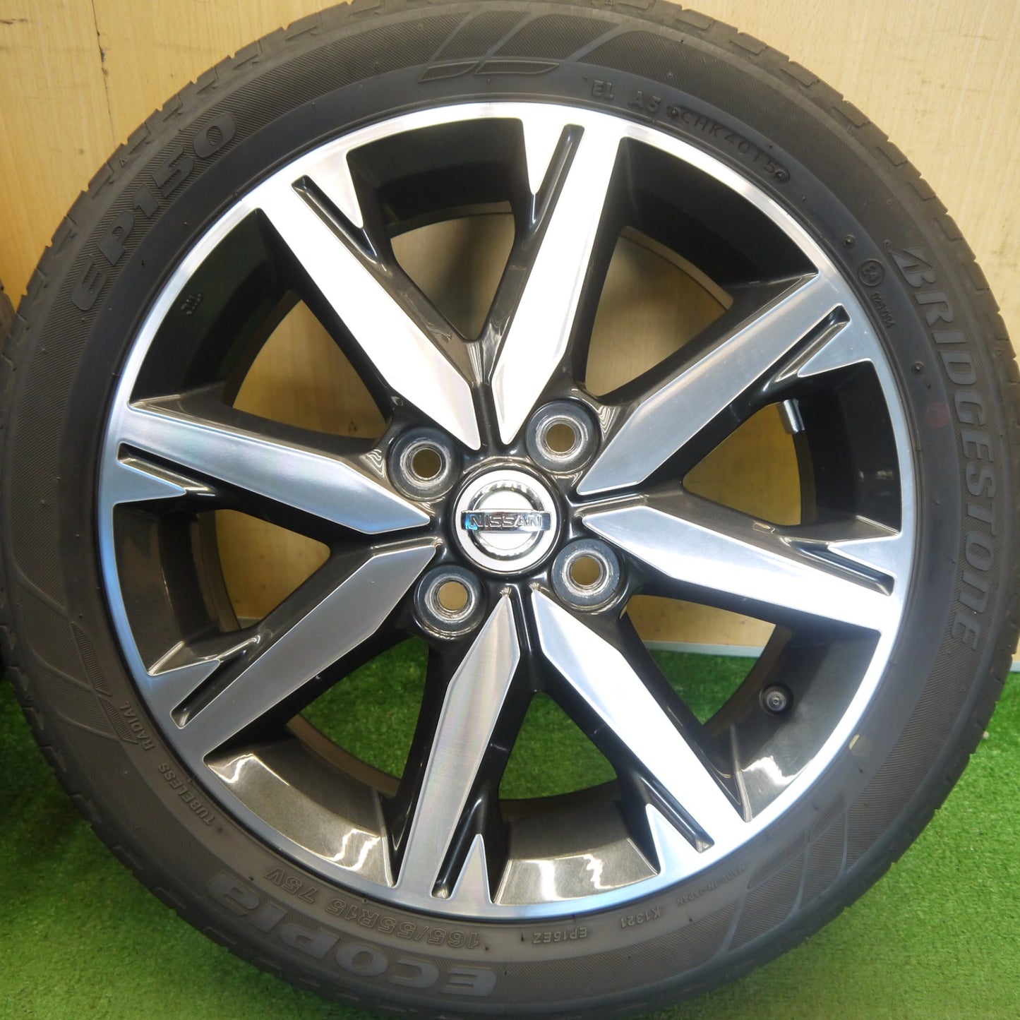 キレイ◎日産 B21A デイズ ルークス ハイウェイスター 純正 165/55R15 ブリヂストン エコピア EP150 15インチ PCD100/4H◎6073104Hノ