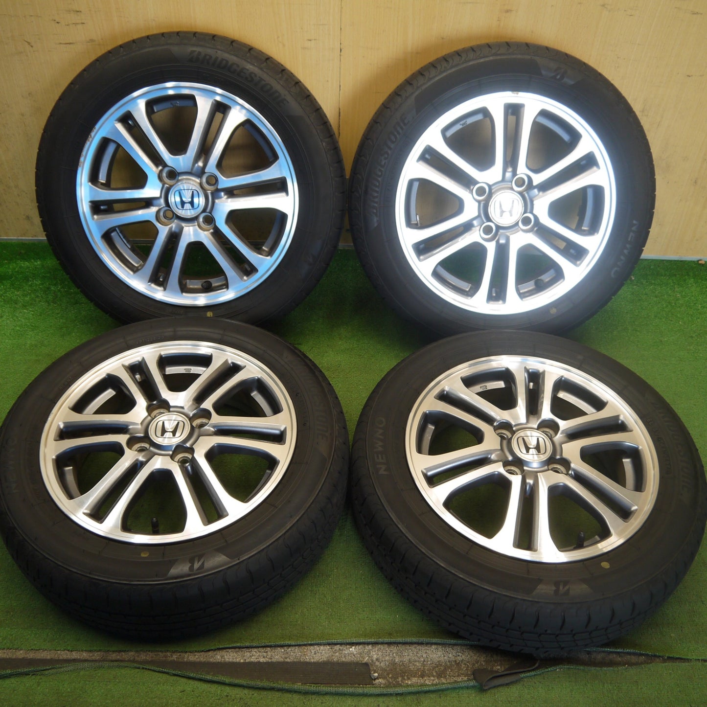 4本価格！24年◎ホンダ N-BOX 純正 155/65R14 ブリヂストン NEWNO Nボックス ニューノ 14インチ PCD100/4H◎6081002Hノ
