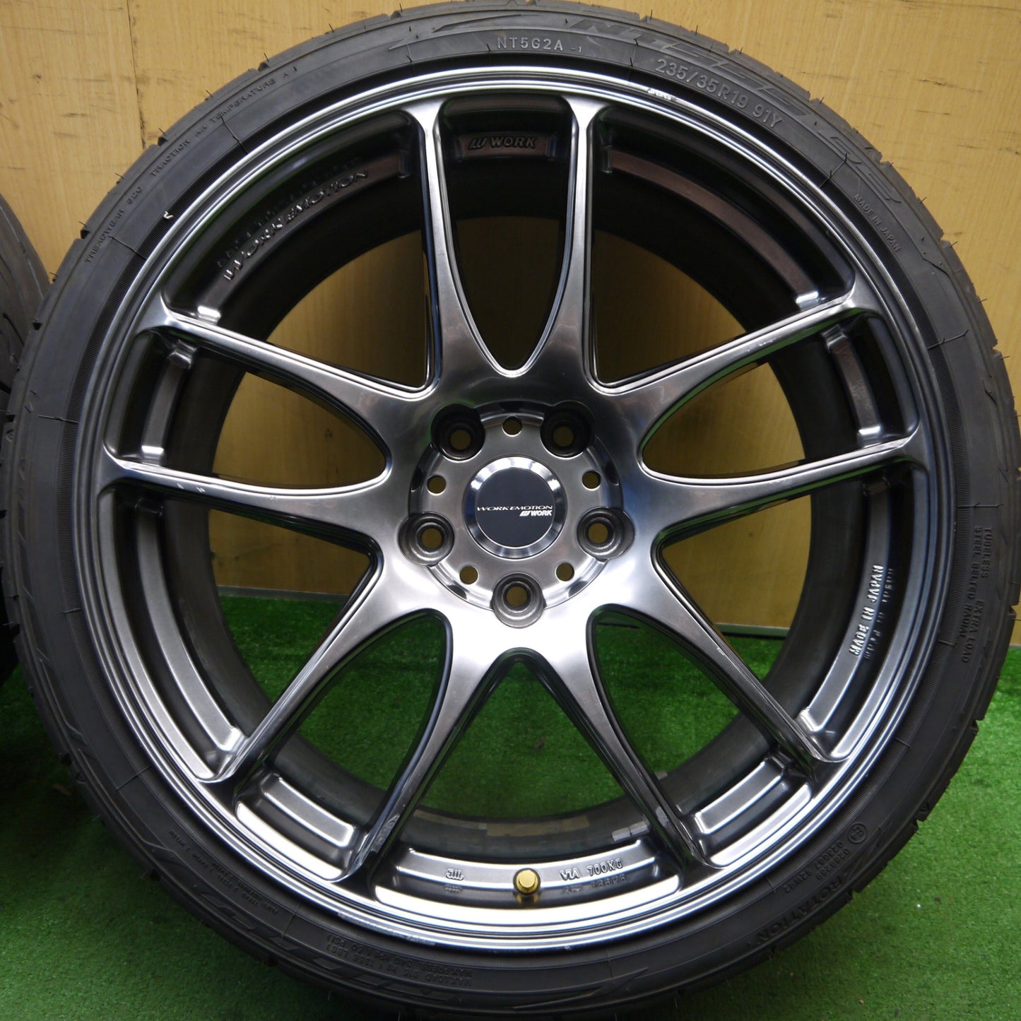 4本価格！22年★WORK EMOTION Kiwami EMT-KWM 235/35R19 ニットー NT555 G2 19インチ ワーク 極 PCD114.3/5H★5052109Hノ