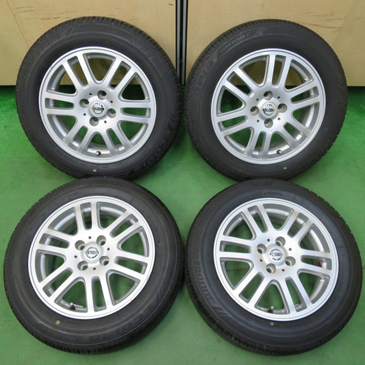 [送料無料] バリ溝！9分★日産 ノート キューブ 等 純正 175/65R15 ブリヂストン エコピア NH100C 15インチ PCD100/4H★4103002イノ