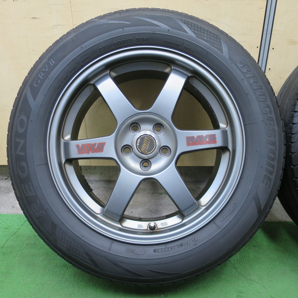 キレイ！23年★フォレスター 等 RAYS VOLK Racing VR TE37 225/60R17 ブリヂストン レグノ GRV2 17インチ レイズ ボルクレーシング PCD100/5H★6042701NGノ
