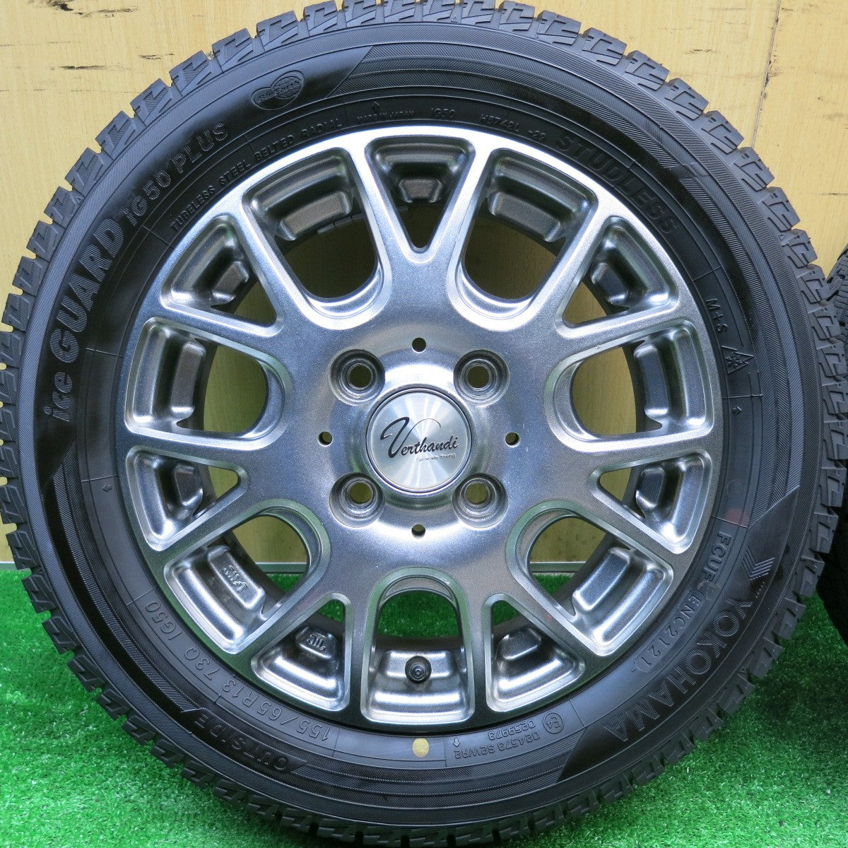 バリ溝！21年！ほぼ10分★スタッドレス 155/65R13 ヨコハマ アイスガード iG50 プラス Verthandi ヴェルザンディ ヴェルサンディ 13インチ PCD100/4H★5110904HAス