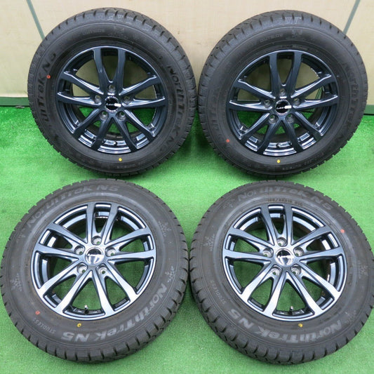 バリ溝！22年！キレイ！ほぼ10分★スタッドレス 195/65R15 オートバックス ノーストレック N5 LEBEN レーベン 15インチ PCD114.3/5H★4120809TNス