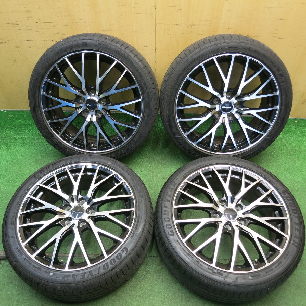 バリ溝！25年！9.5分◎215/45R18 グッドイヤー EfficientGrip RVF02 Precious HM-1 プレシャス 18インチ PCD114.3/5H◎6062408HAノ