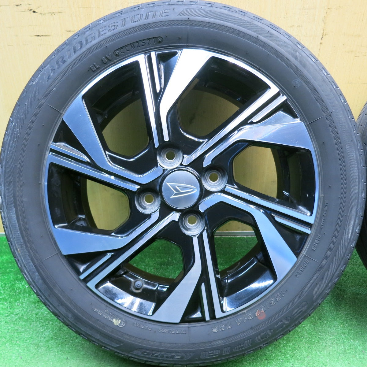 4本価格★ダイハツ LA650S タント カスタム 純正 155/65R14 ブリヂストン エコピア EP150 14インチ PCD100/4H★6041802HAノ