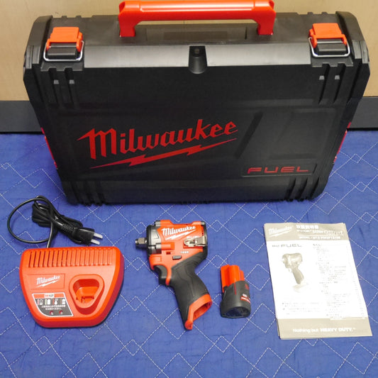 [送料無料] ほぼ未使用☆Milwaukee ミルウォーキー インパクトレンチ M12 FUEL FIW2F12/38 電動 工具 12V コードレス☆