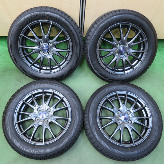 バリ溝！21年！キレイ！9.5分以上★スタッドレス 185/60R15 ヨコハマ アイスガード iG70 VELVA SPORTZ ヴェルヴァ 15インチ PCD100/4H★5111804イス
