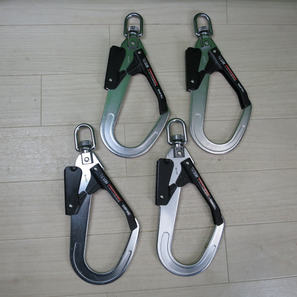 [送料無料] 4点まとめ売り！キレイ☆タジマ 安全帯 フック ゲート AJ-19 硬質 焼入 ゲート 1本つり専用 Tajima☆