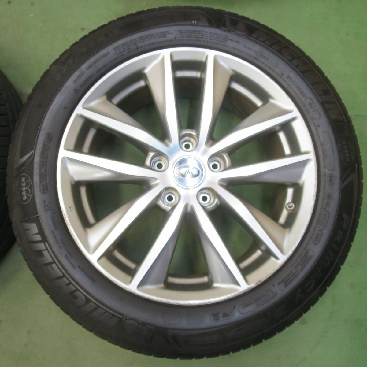 センサー付！バリ溝！9分★日産 V37 スカイライン インフィニティ Q50 純正 225/55R17 ミシュラン プライマシー3 ZP MOE ランフラット 17インチ PCD114.3/5H★6051504イノ