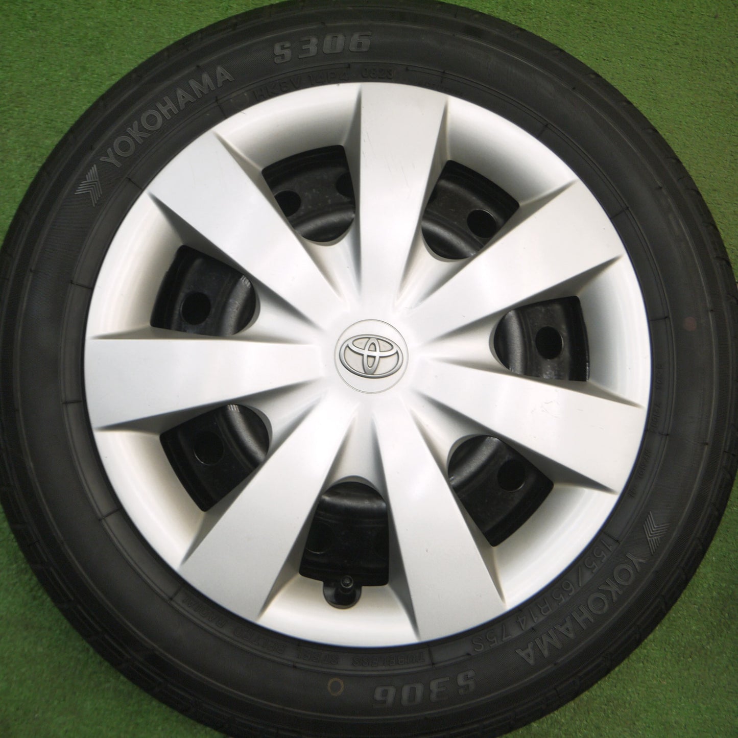 [送料無料] 4本価格！23年★トヨタ ピクシス 純正 スチール 155/65R14 ヨコハマ S306 14インチ PCD100/4H★5012004Hノ