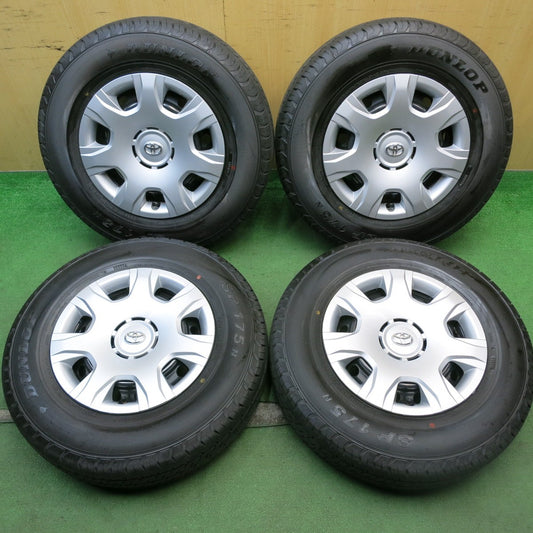新車外し！25年★トヨタ 200系 ハイエース 純正 スチール 195/80R15 107/105S ダンロップ SP175N 15インチ PCD139.7/6H★5072703HAノ