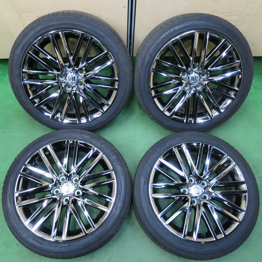 [送料無料] 4本価格！20年★トヨタ 210系 クラウン アスリート 純正 225/45R18 ヨコハマ BluEarth-GT AE51 18インチ PCD114.3/5H★4102907イノ