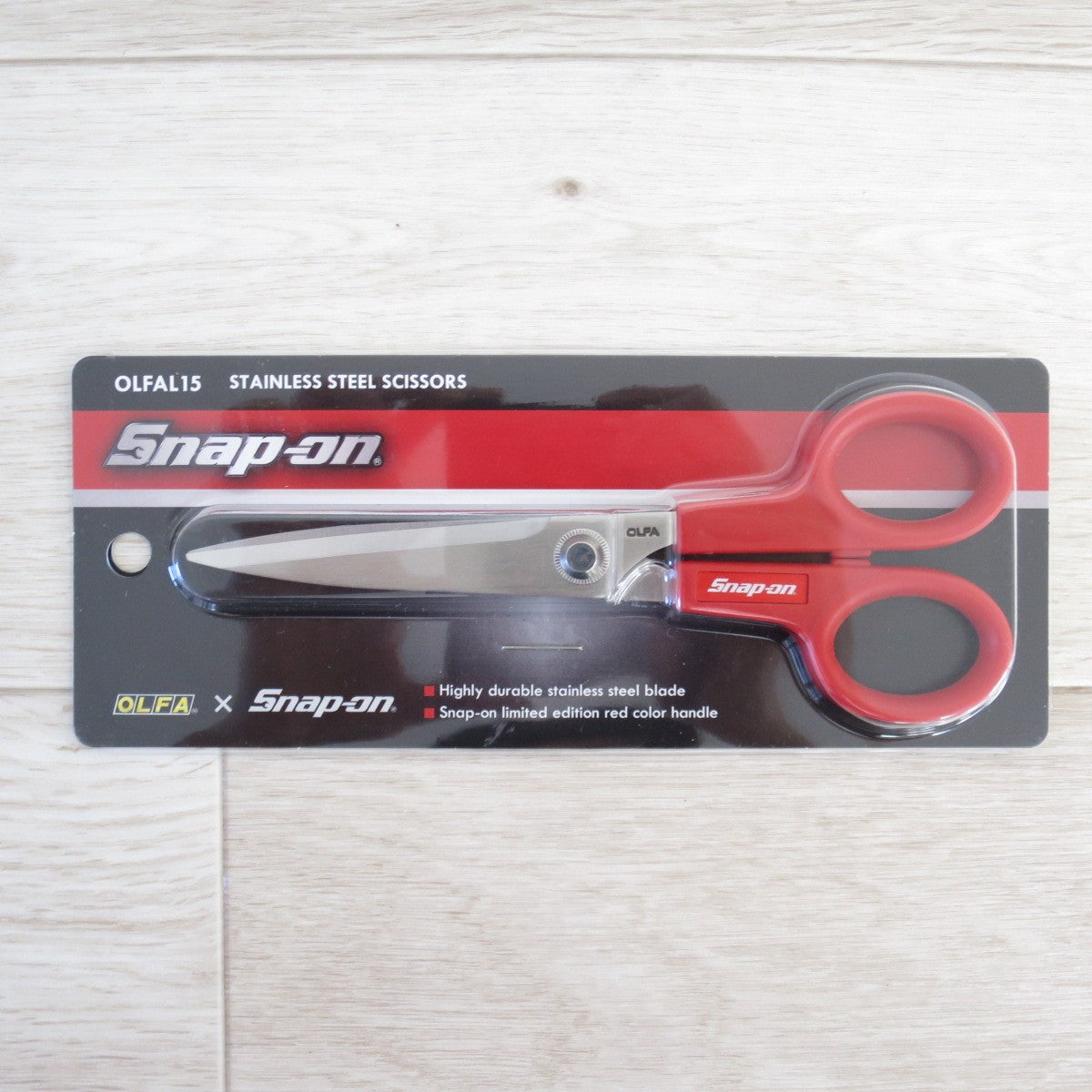 [送料無料] 未使用◇Snap-on OLFA コラボ 限定 ステンレス 製 ハサミ OLFAL15 レッド 赤 スナップオン オルファ はさみ 鋏◇
