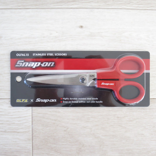 [送料無料] 未使用◇Snap-on OLFA コラボ 限定 ステンレス 製 ハサミ OLFAL15 レッド 赤 スナップオン オルファ はさみ 鋏◇