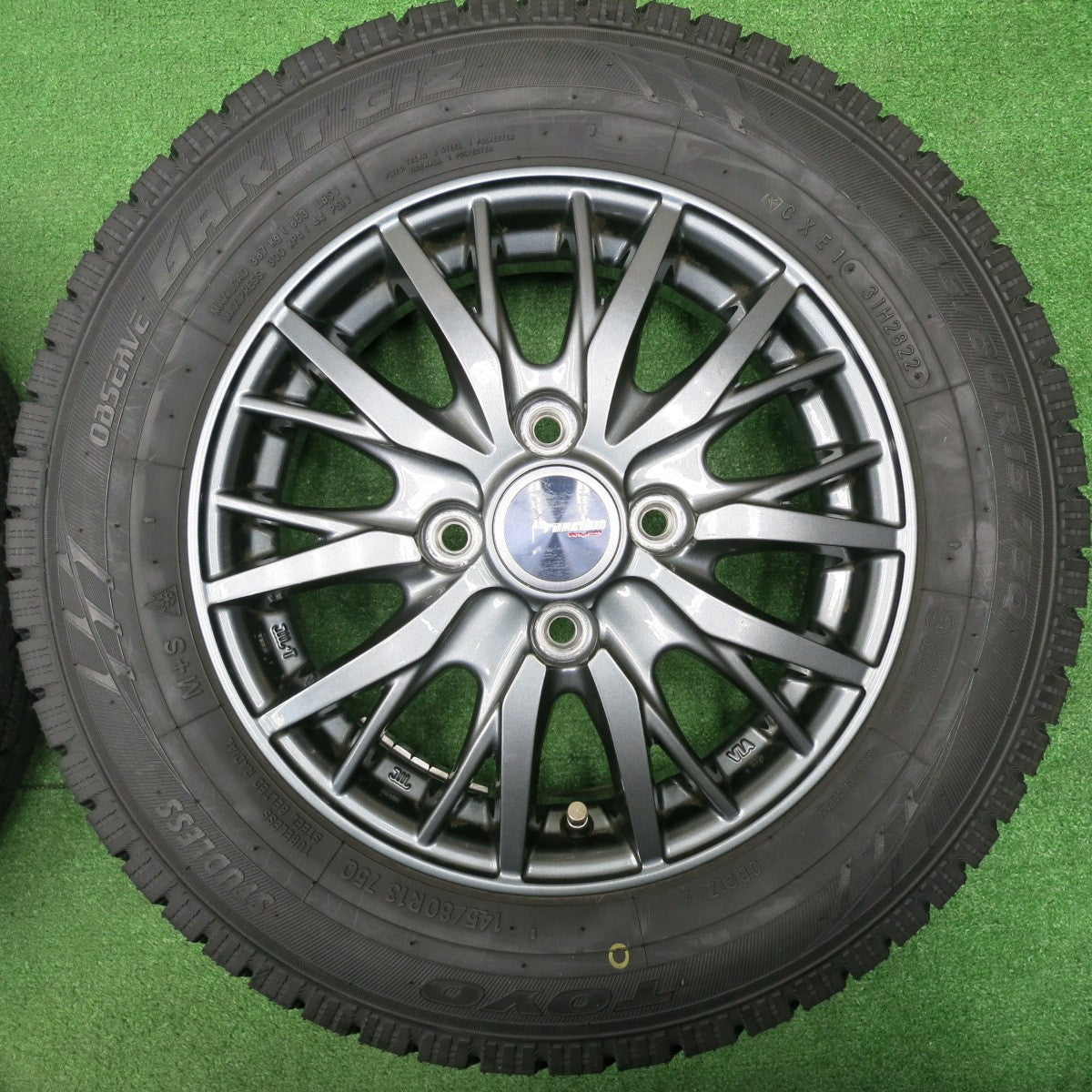 [送料無料] 超バリ溝！22年！キレイ！ほぼ10分★スタッドレス 145/80R13 トーヨー オブザーブ ガリット GIZ ravrion RM01 ラブリオン 13インチ PCD100/4H★5010201NJス