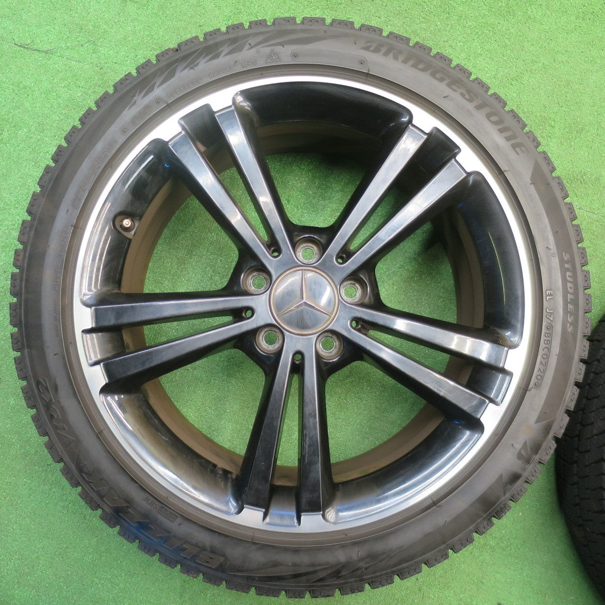バリ溝！9分★ベンツ Aクラス W177 純正 225/45R18 スタッドレス ブリヂストン ブリザック VRX2 18インチ B CLA クラス PCD112/5H★5120405NJス
