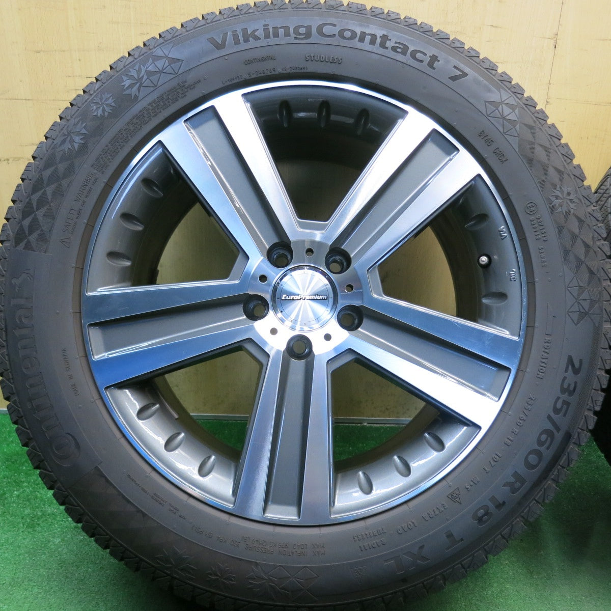 キレイ◎ベンツ 等 EuroPremium Werner 235/60R18 スタッドレス コンチネンタル バイキングコンタクト7 ユーロプレミアム ヴェルナー 18インチ PCD112/5H◎6061413HAス