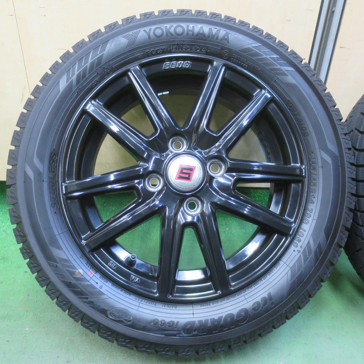 バリ溝！24年！ほぼ10分◎スタッドレス 165/65R14 ヨコハマ アイスガード iG60 SEIN ザイン 14インチ PCD100/4H◎6091102イス