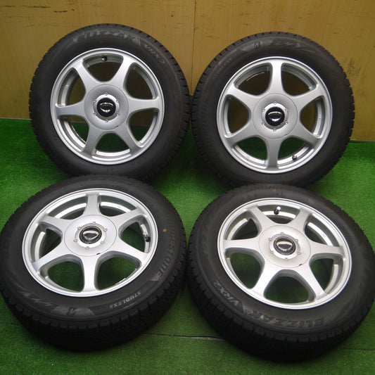[送料無料] バリ溝！21年！9.5分★スタッドレス 155/65R14 ブリヂストン ブリザック VRX2 EUROPEAN PRD-SX 14インチ PCD100 110 /4H マルチ★4112602Hス