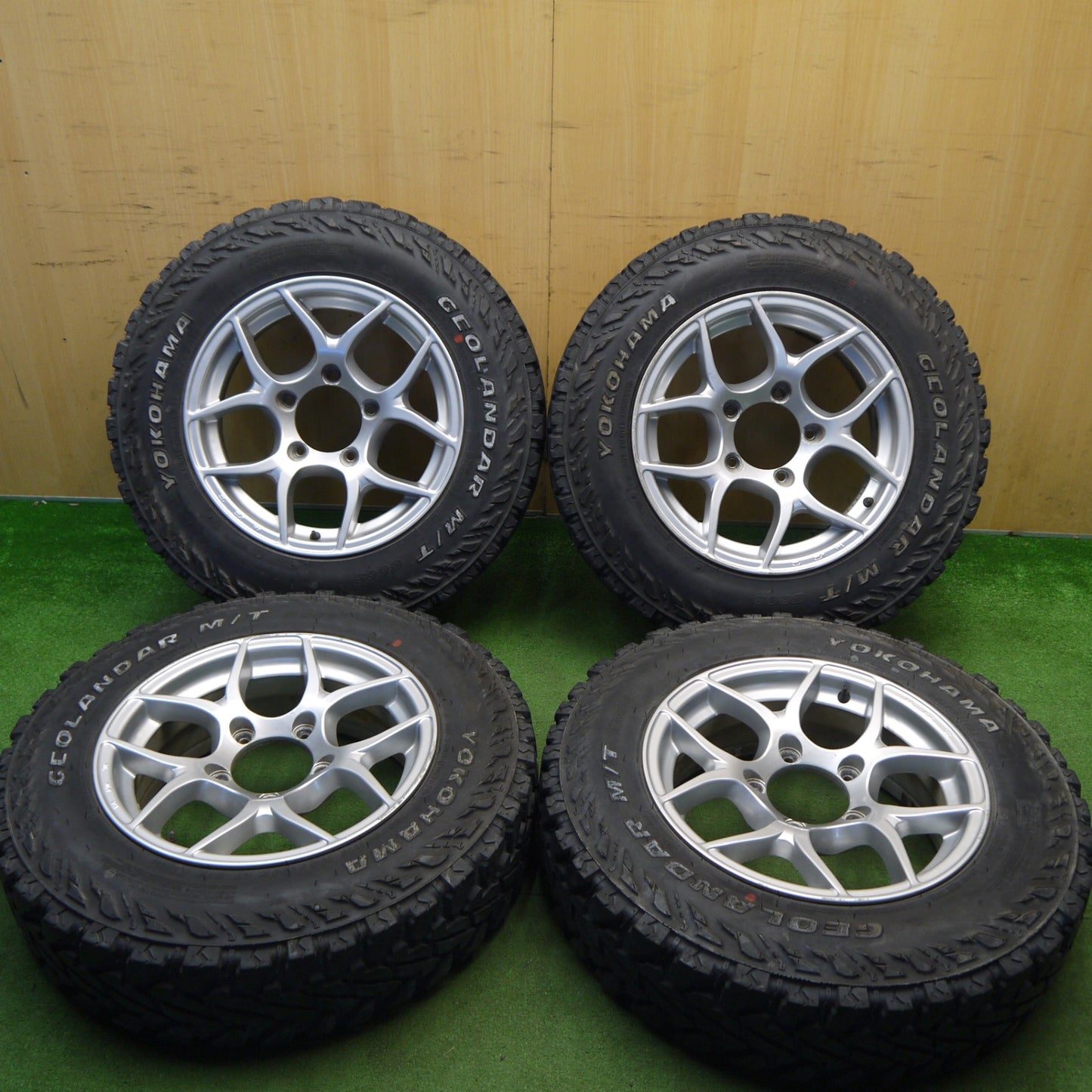4本価格★185/85R16 105/103N 8PR ヨコハマ ジオランダー M/T G003 社外 アルミ ホイール 16インチ PCD139.7/5H★6040301Hノ