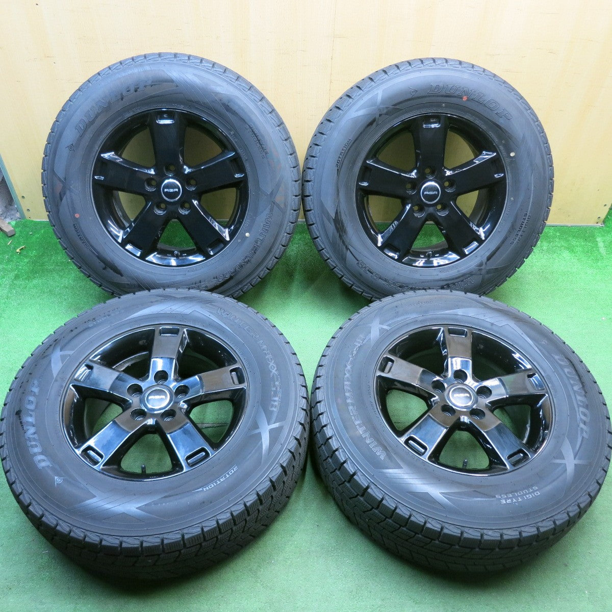 バリ溝！22年！9分★ジープ 等 AGA ESSE2 265/70R17 スタッドレス ダンロップ ウインターマックス SJ8 SJ8+ エッセ2 17インチ PCD127/5H★6042607HAス
