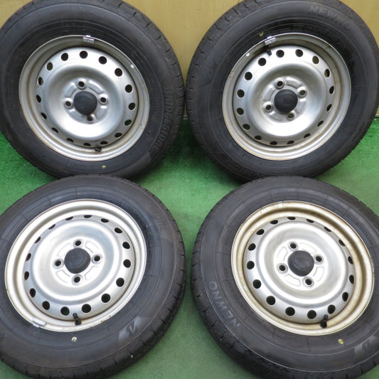 バリ溝！24年！8.5分★ダイハツ ミラ タント ムーヴ 等 純正 スチール 145/80R13 ブリヂストン NEWNO ニューノ 13インチ PCD100/4H★5073101NJノ