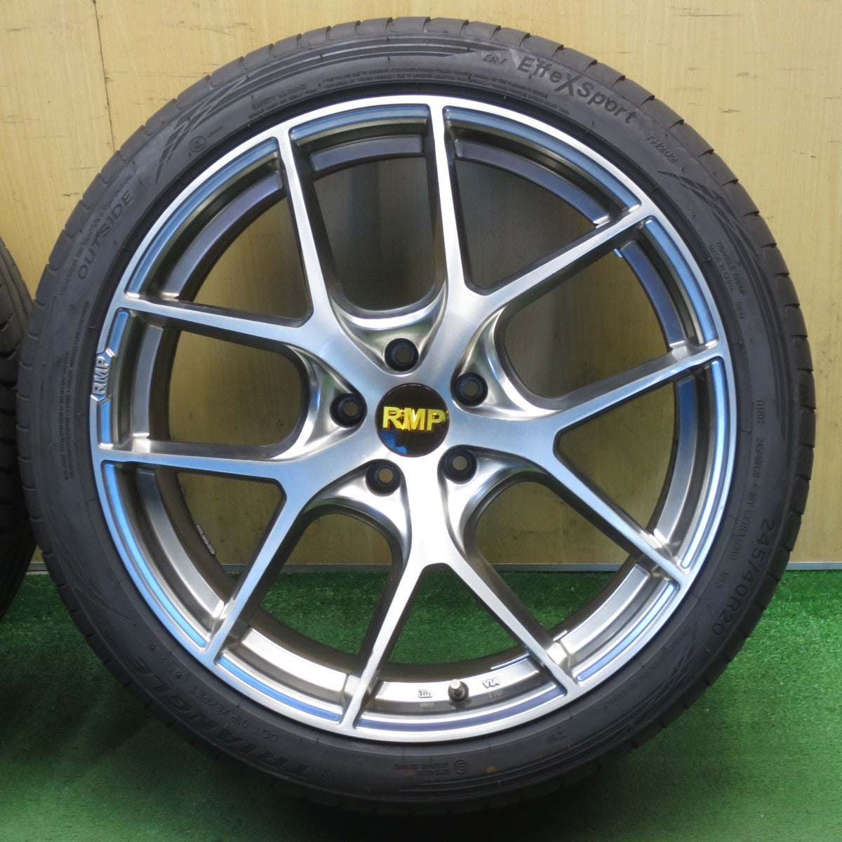 バリ溝！25年！キレイ！9分◎RMP 025F MiD 245/40R20 トライアングル EffeXSport TH202 20インチ PCD114.3/5H◎6091903NJノ