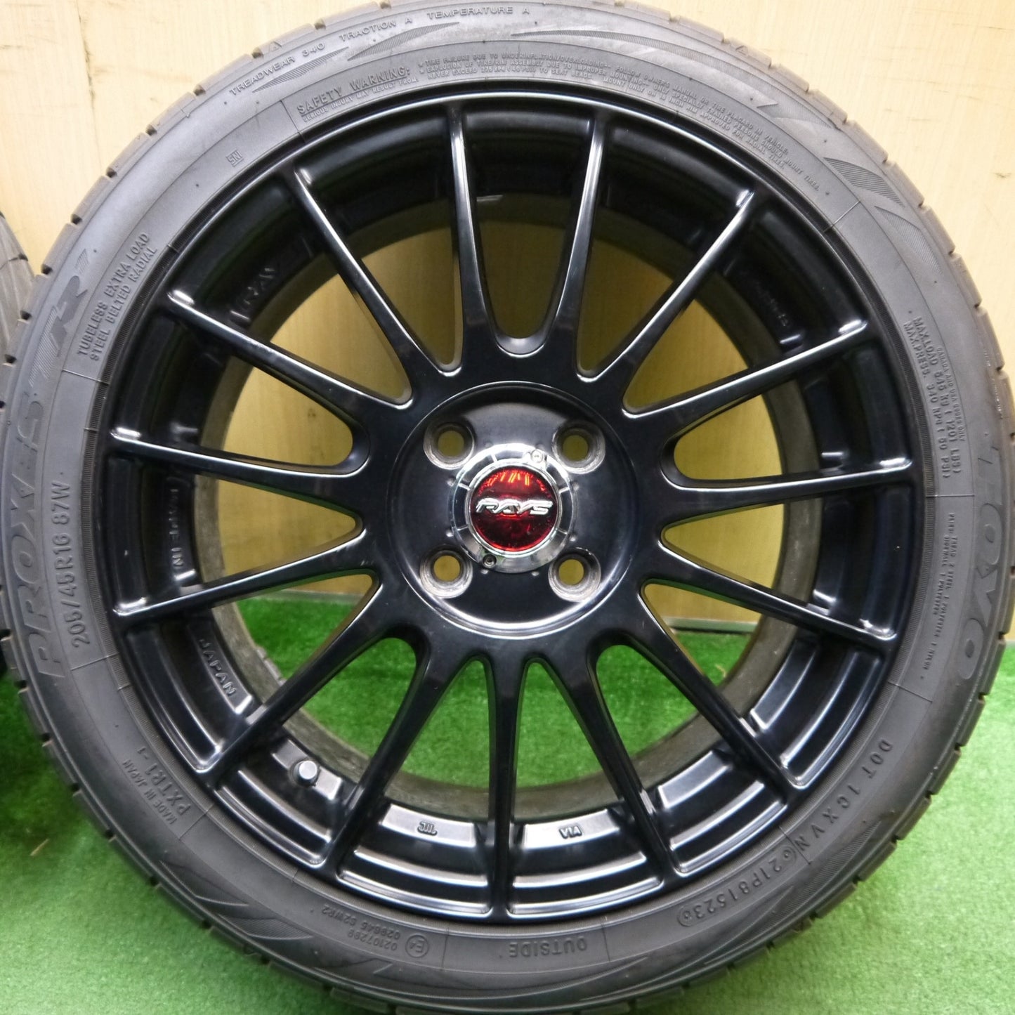 バリ溝！23年！キレイ！9.5分★RAYS 57XV gram LIGHTS 205/45R16 トーヨー プロクセス TR1 レイズ グラムライツ 16インチ PCD100/4H★5042301Hノ