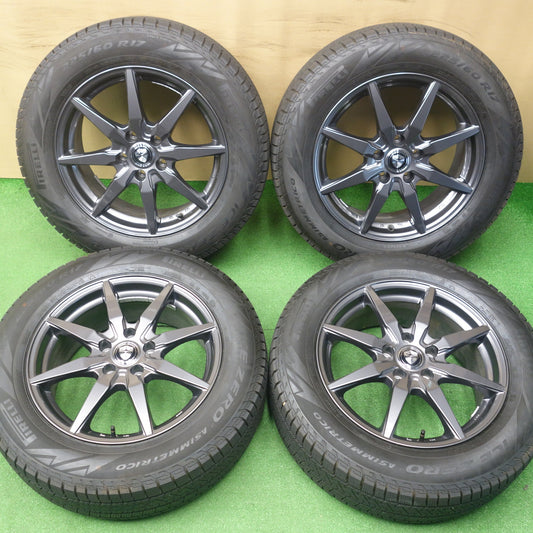 バリ溝！25年！キレイ！9.5分以上★スタッドレス 225/60R17 ピレリ アイスゼロ アシンメトリコ ESTROSA EST-8S エステローザ 17インチ PCD114.3/5H★6050201KTス