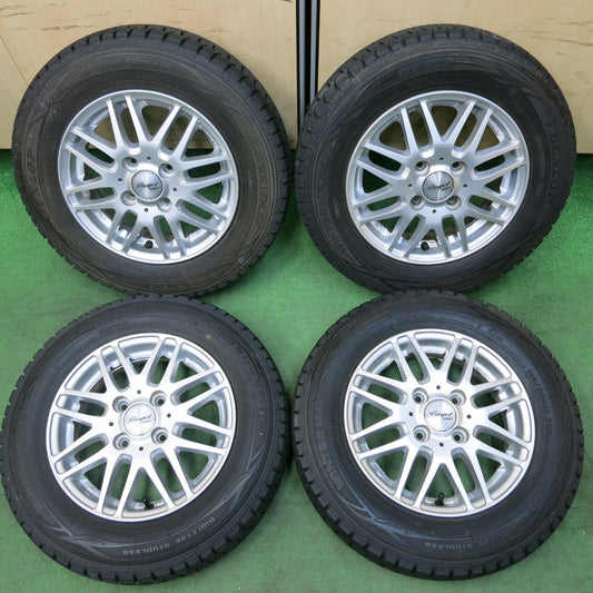 [送料無料] バリ溝！8.5分★スタッドレス 145/80R13 ダンロップ ウインターマックス WM01 Proget ROXCY 13インチ PCD100/4H★4110812SYス