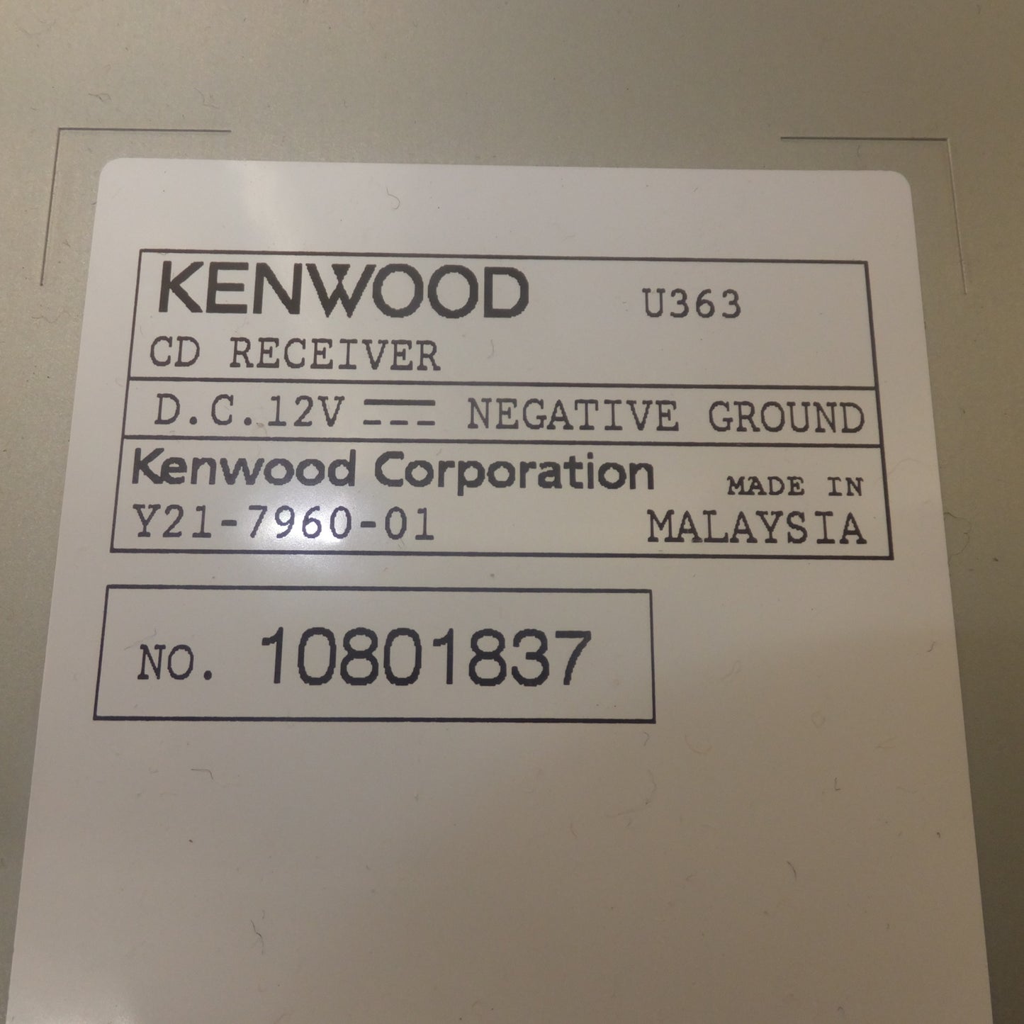 [送料無料] ★ケンウッド KENWOOD CDレシーバー CD RECEIVER U363★