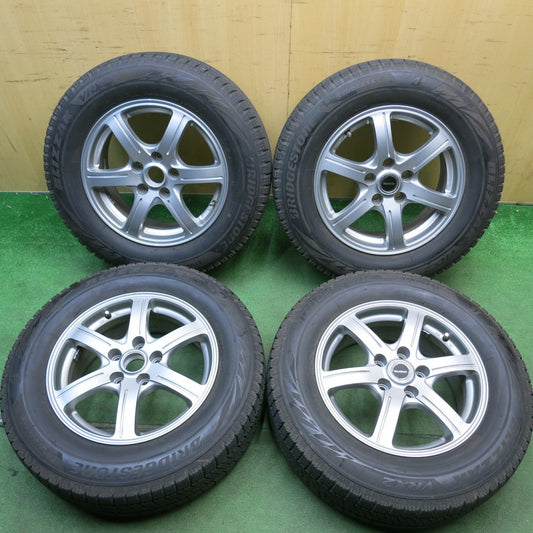 バリ溝！キレイ！8.5分★スタッドレス 215/65R16 ブリヂストン ブリザック VRX2 BALMINUM GR6 バルミナ 16インチ PCD114.3/5H★6053009HAス