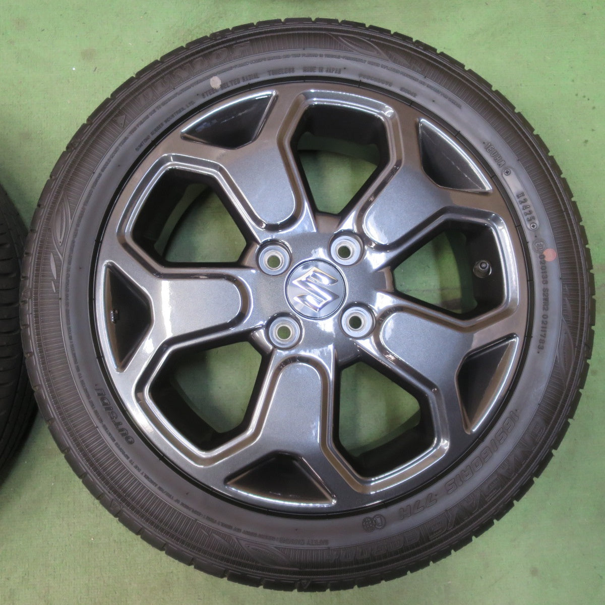 新車外し！25年★スズキ ハスラー タフワイルド 純正 165/60R15 ダンロップ エナセーブ EC300+ 15インチ PCD100/4H★6032407イノ