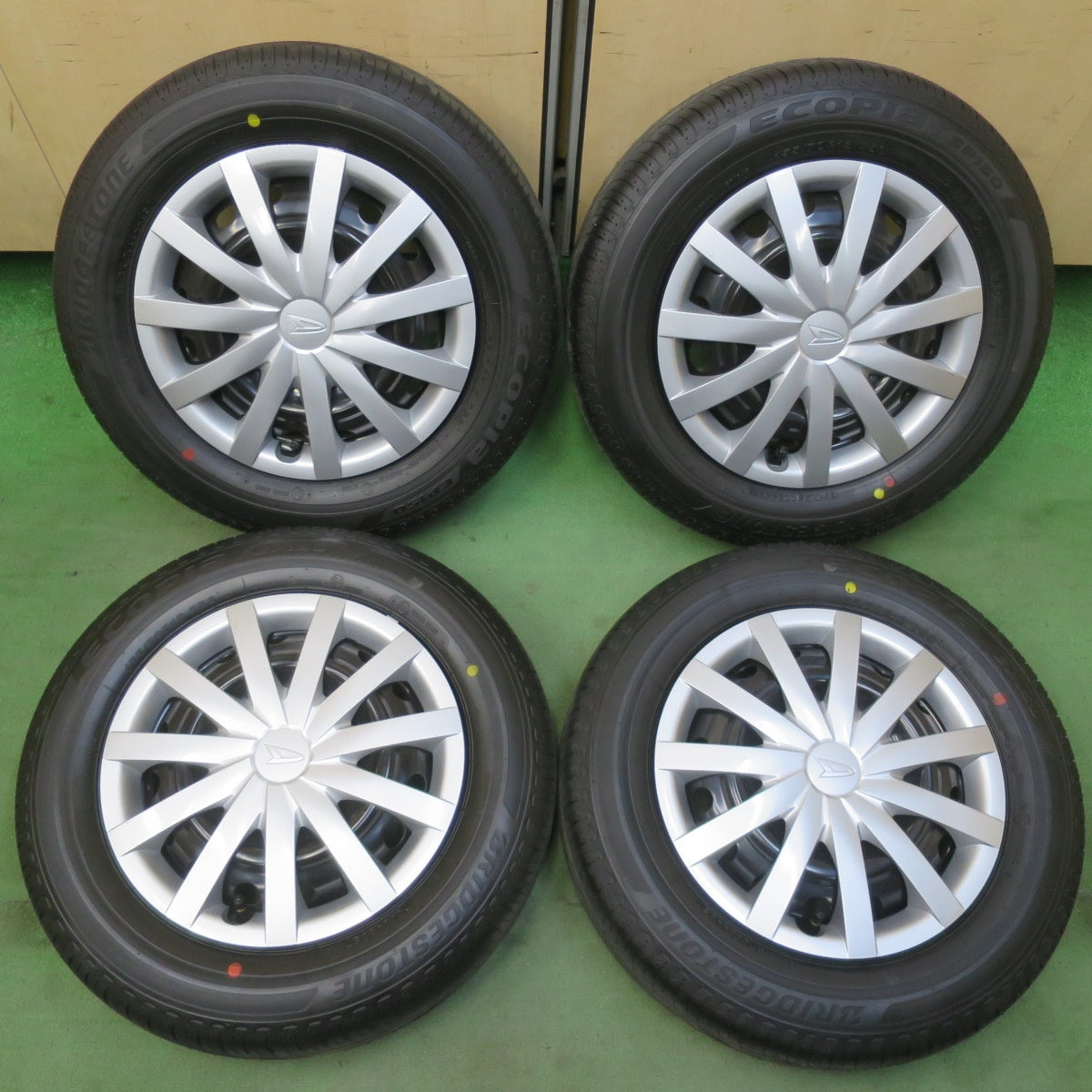 新車外し！25年★ダイハツ ミライース 純正 スチール 155/70R13 ブリヂストン エコピア EP150 13インチ PCD100/4H★6040409イノ